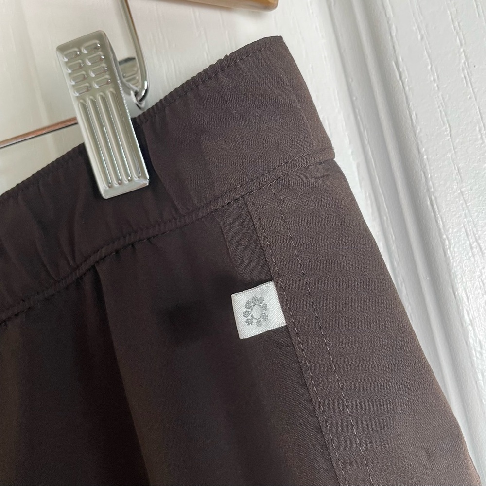 Zenergy by Chico’s Wide Leg Capri Pants Women’s L Brown Pull on Pockets Casual - Picture 6 of 15